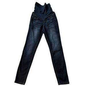 1822 Denim Small Size 27 Maternity Denim Pull On Dark Blue Jeans 28x29